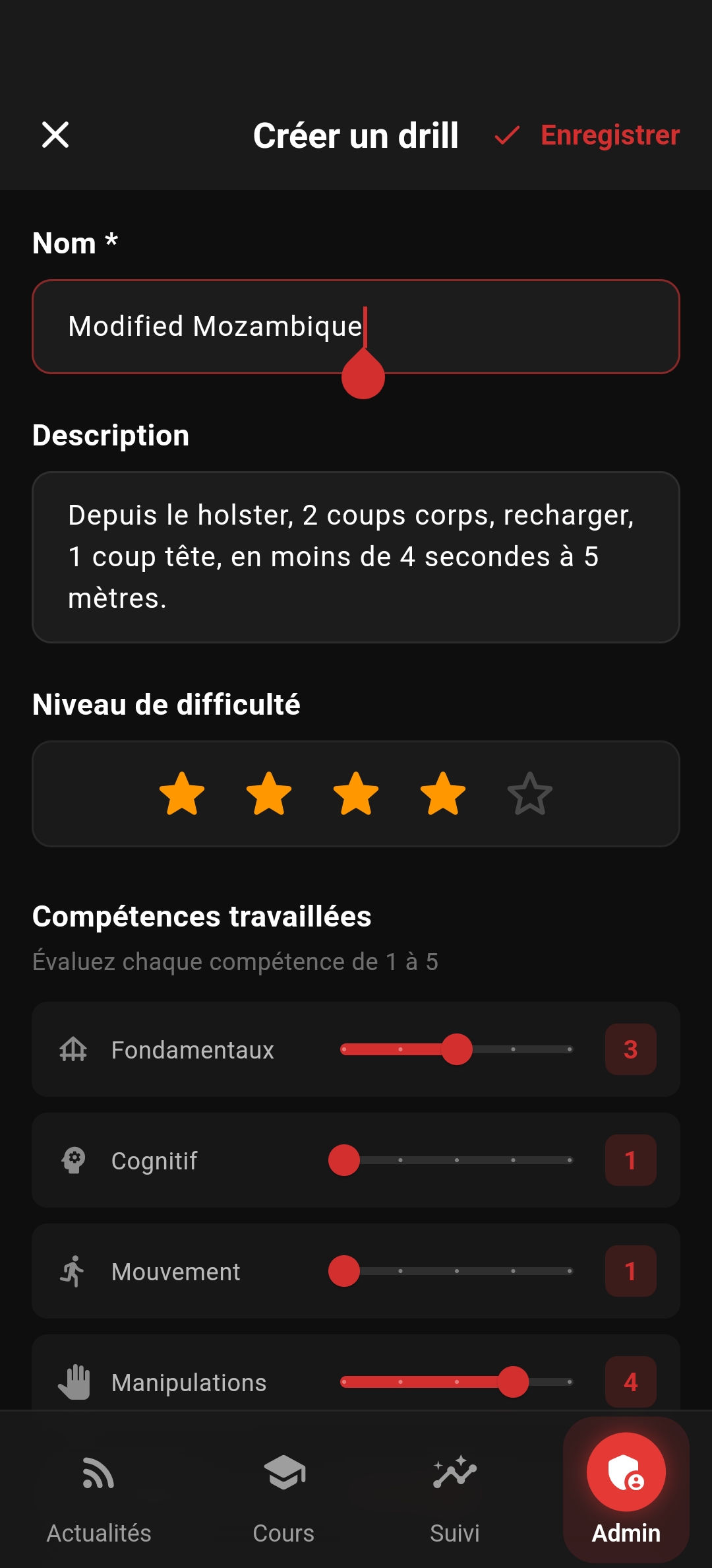 Creare un drill - fase 2