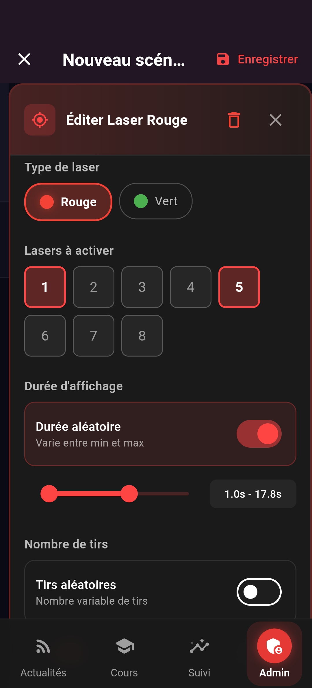 Einen Laser hinzufügen